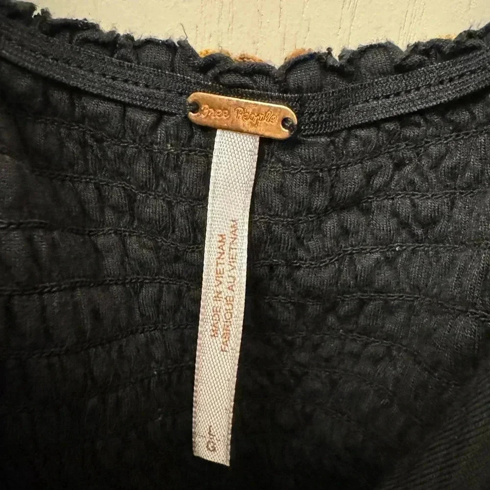 Free People All Wrapped Up Midi Dress with Crochet Features and V Neck Y2K - Picture 7 of 10